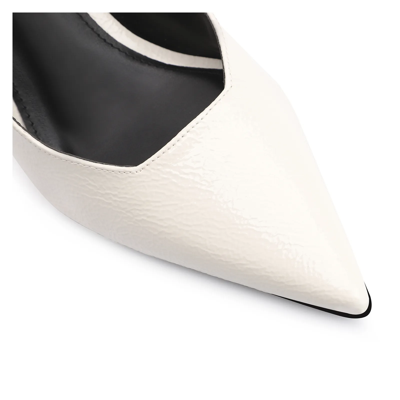 Scarpin Anabela Verniz Off White