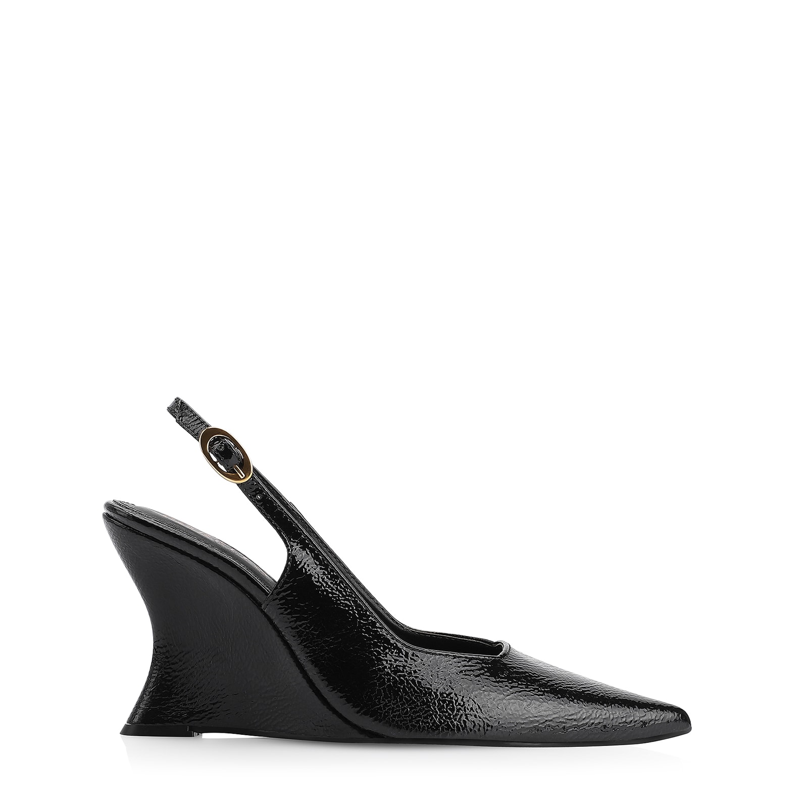 Scarpin Anabela Verniz Preto