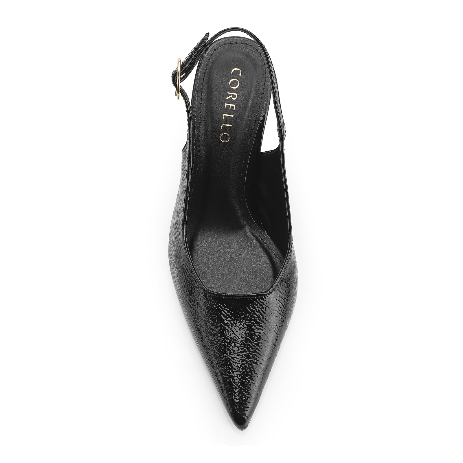 Scarpin Anabela Verniz Preto