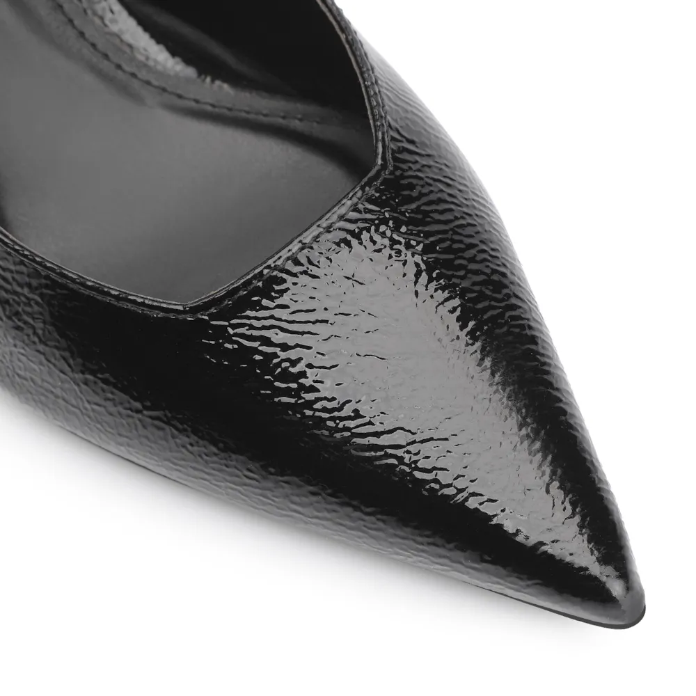 Scarpin Anabela Verniz Preto - imagem 7