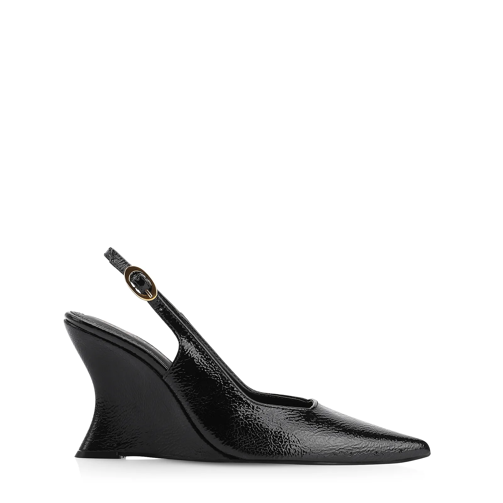 Scarpin Anabela Verniz Preto