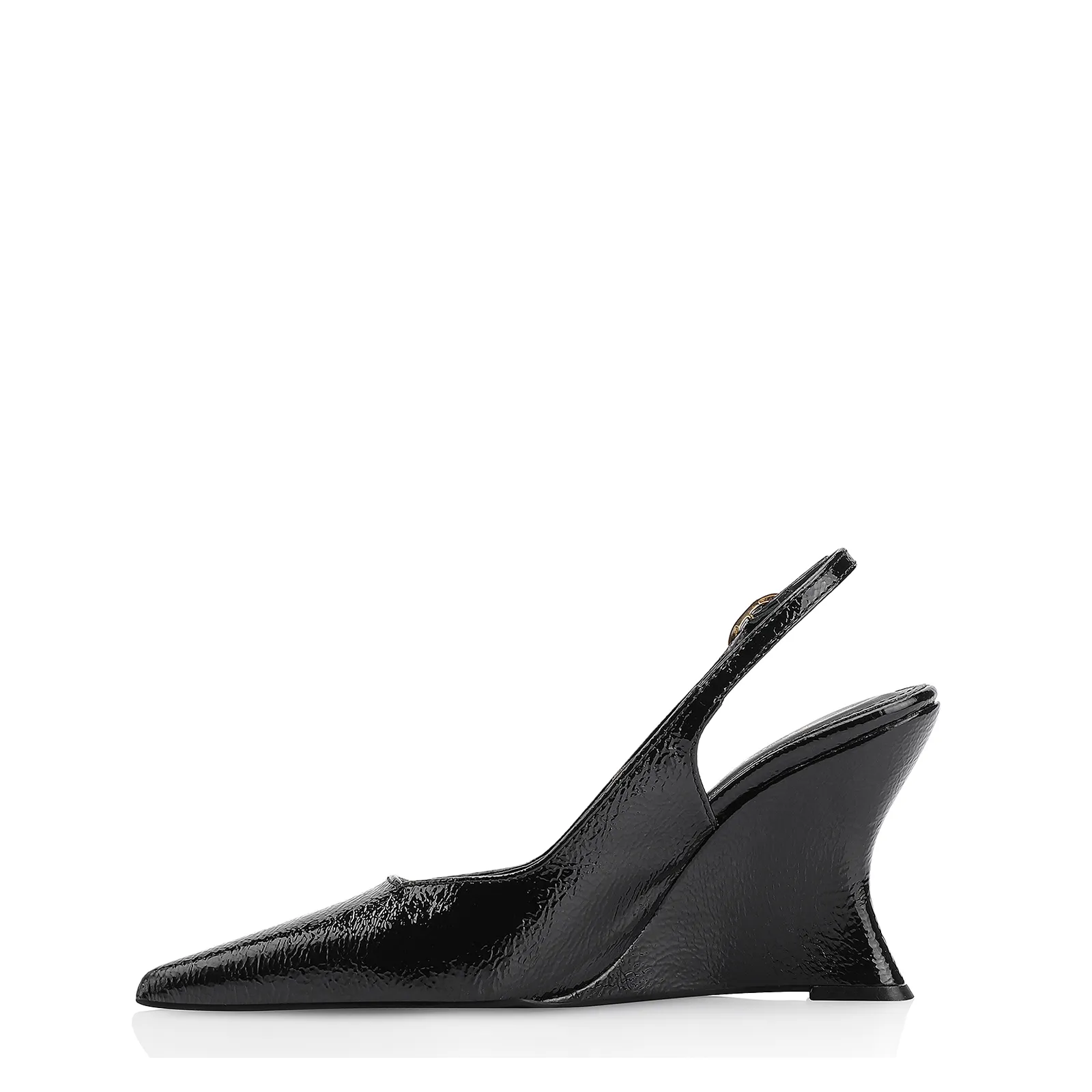 Scarpin Anabela Verniz Preto