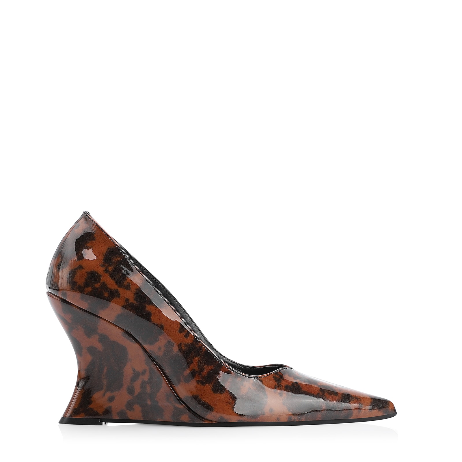 Scarpin Anabela Verniz Tartaruga
