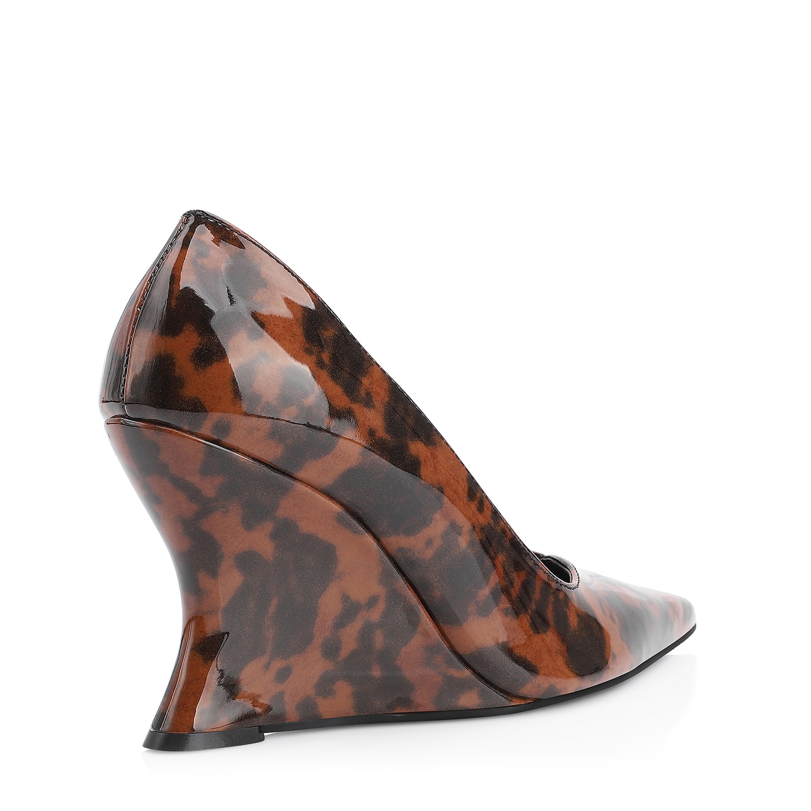 Scarpin Anabela Verniz Tartaruga