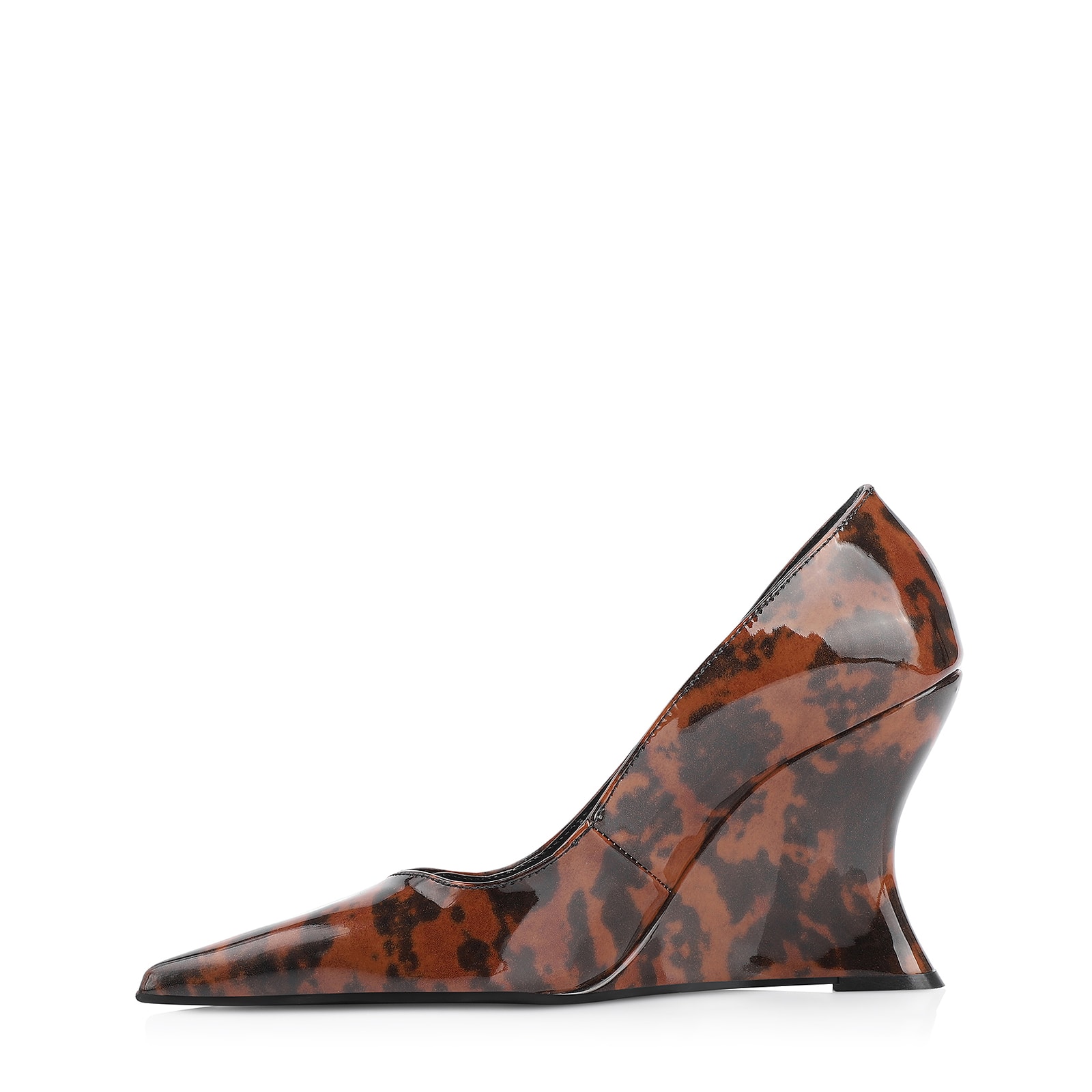 Scarpin Anabela Verniz Tartaruga