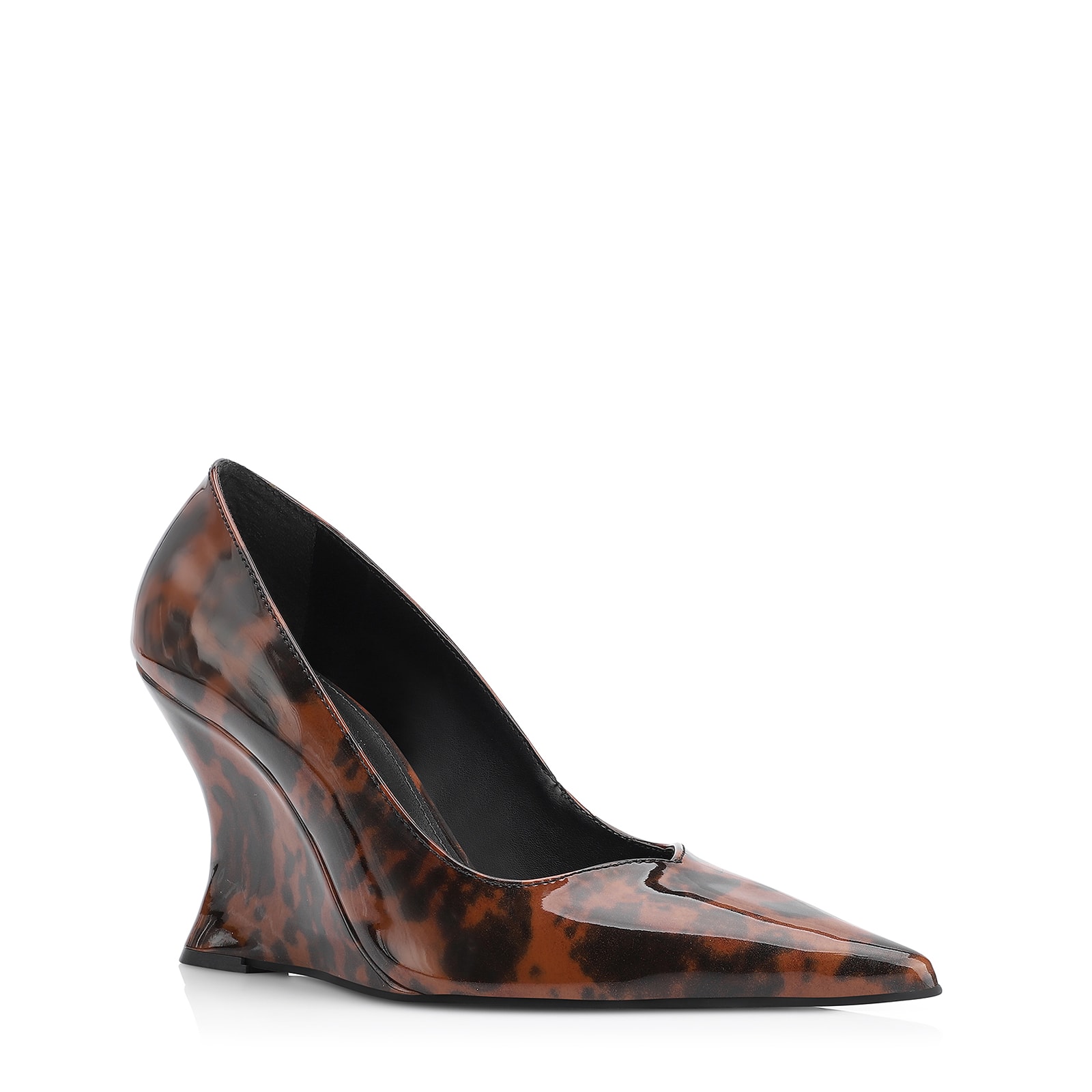 Scarpin Anabela Verniz Tartaruga