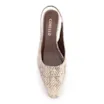 Scarpin Animal Print Salto Bloco Fino Baixo Alt Python Slingback - imagem 5