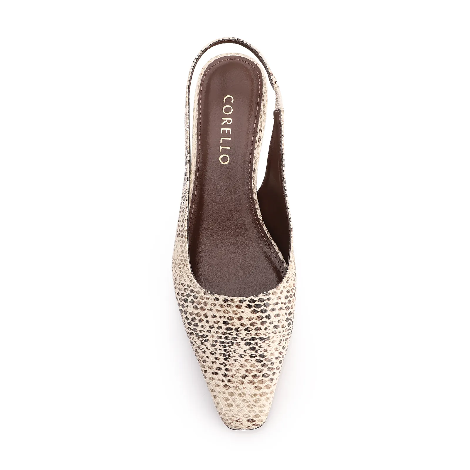 Scarpin Animal Print Salto Bloco Fino Baixo Alt Python Slingback