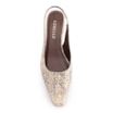 Scarpin Animal Print Salto Bloco Fino Baixo Alt Python Slingback - imagem 5