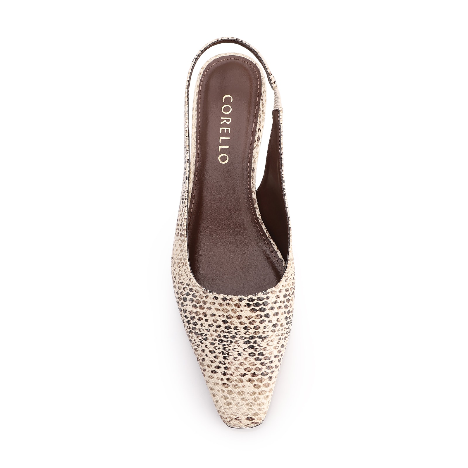Scarpin Animal Print Salto Bloco Fino Baixo Alt Python Slingback