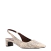 Scarpin Animal Print Salto Bloco Fino Baixo Alt Python Slingback - imagem 1