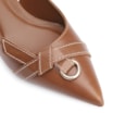 Scarpin Argola Couro Marrom - imagem 6