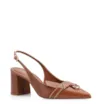 Scarpin Argola Couro Marrom - imagem 1