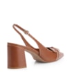 Scarpin Argola Couro Marrom - imagem 3