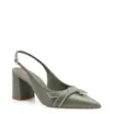 Scarpin Argola Couro Verde - imagem 1