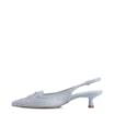 Scarpin Azul Salto Baixo Slingback Tela Alt Laço - imagem 4