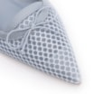 Scarpin Azul Salto Baixo Slingback Tela Alt Laço - imagem 6