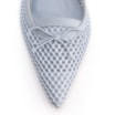 Scarpin Azul Salto Baixo Slingback Tela Alt Laço - imagem 7