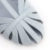 Scarpin Azul Salto Bloco Médio Couro Lezard Tiras - imagem 6