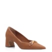 Scarpin Bambu Couro Nobuck Croco Marrom - imagem 1