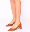 Scarpin Bambu Couro Nobuck Croco Marrom - imagem 2