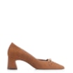 Scarpin Bambu Couro Nobuck Croco Marrom - imagem 3