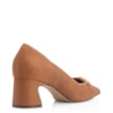 Scarpin Bambu Couro Nobuck Croco Marrom - imagem 4