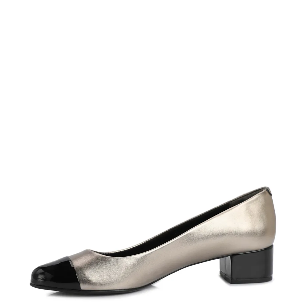 Scarpin Basic Alt Prata/Verniz Preto - imagem 4