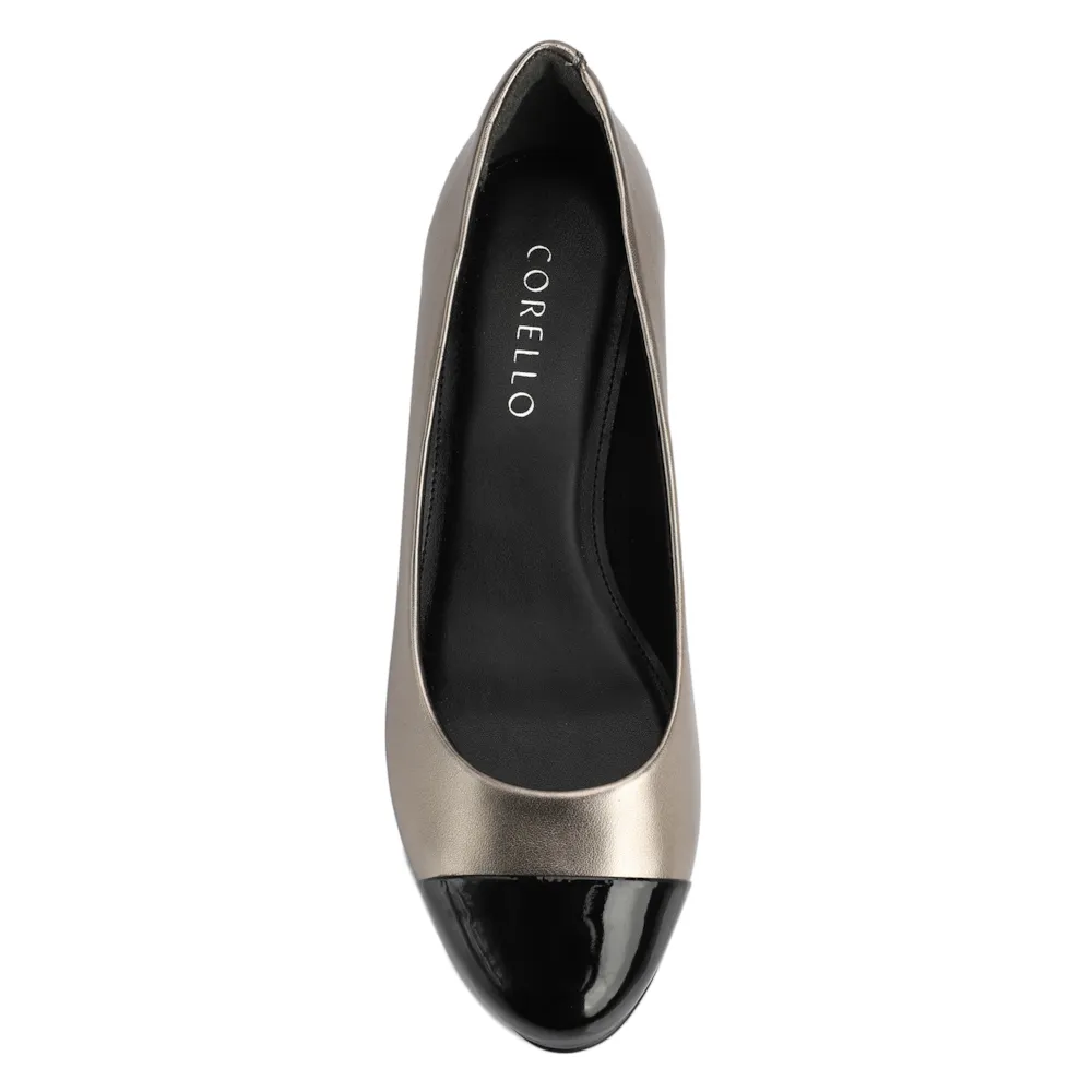 Scarpin Basic Alt Prata/Verniz Preto - imagem 5