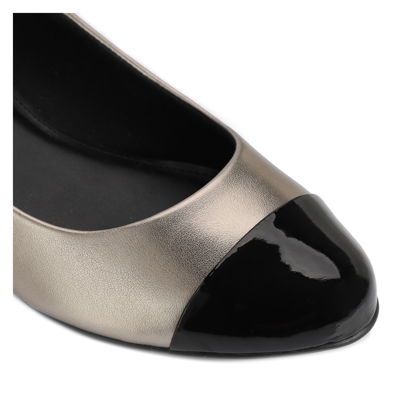 Scarpin Basic Alt Prata/Verniz Preto