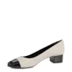 Scarpin Basic Bege/Verniz Preto - imagem 4