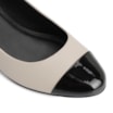 Scarpin Basic Bege/Verniz Preto - imagem 6