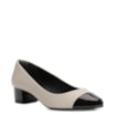 Scarpin Basic Bege/Verniz Preto - imagem 1