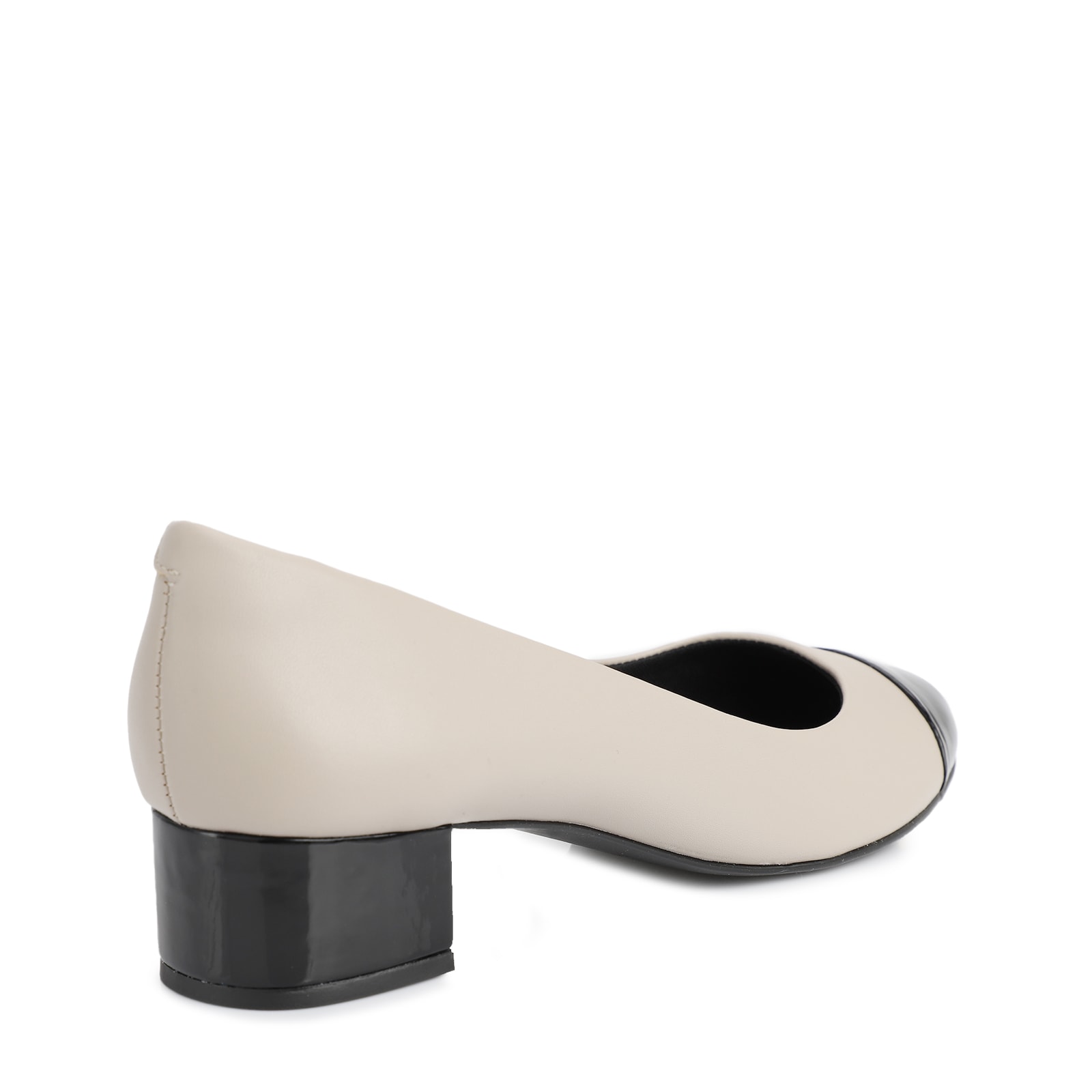 Scarpin Basic Bege/Verniz Preto