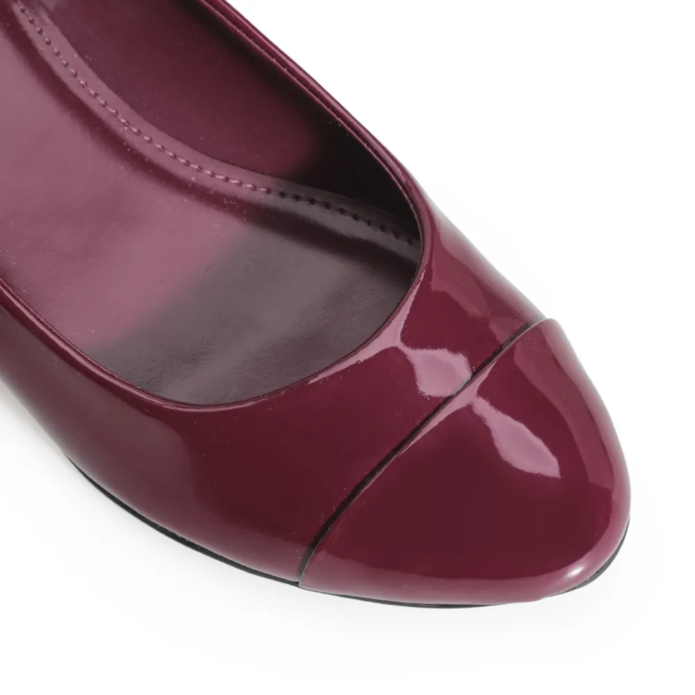 Scarpin Basic Verniz Vinho - imagem 7