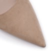 Scarpin Bege Salto Bloco Alto Couro Nobuck Slingback - imagem 5