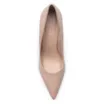 Scarpin Bege Salto Fino Alto Couro Classic - imagem 6