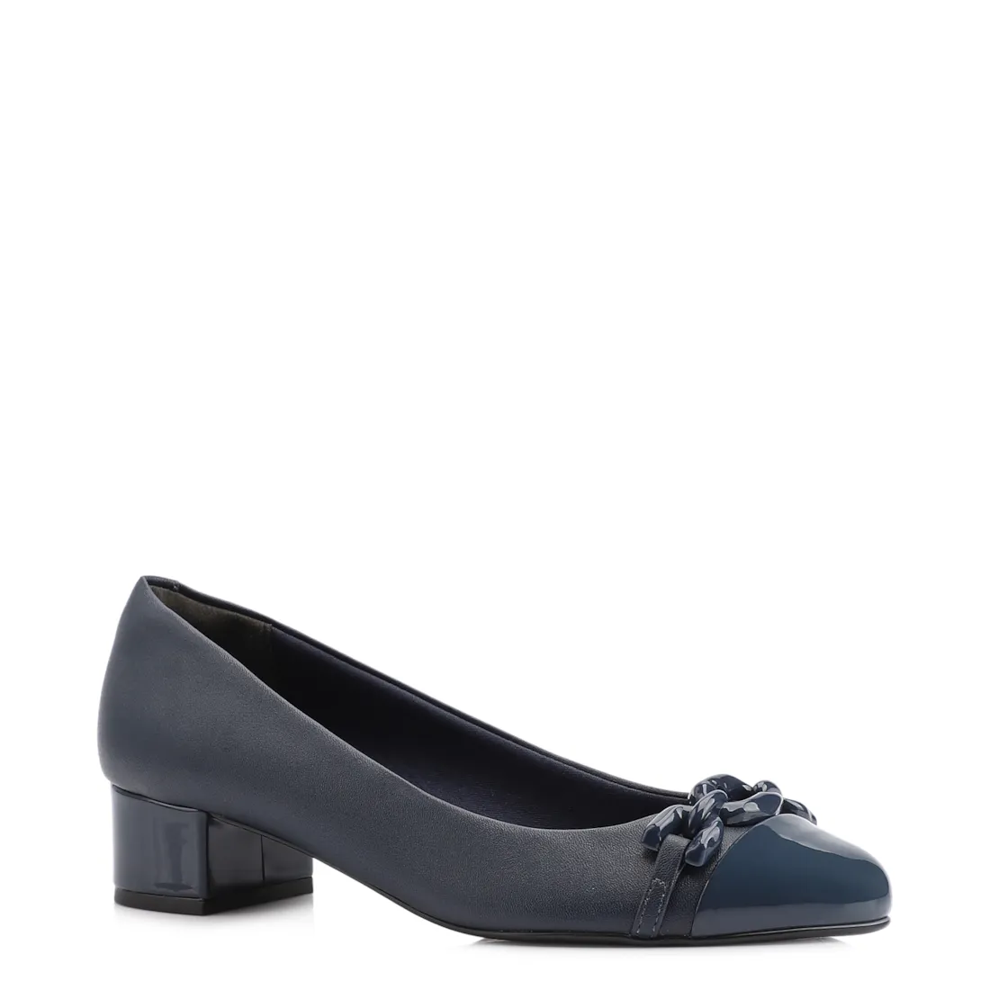 Scarpin Bridão Alt Azul /Verniz Azul