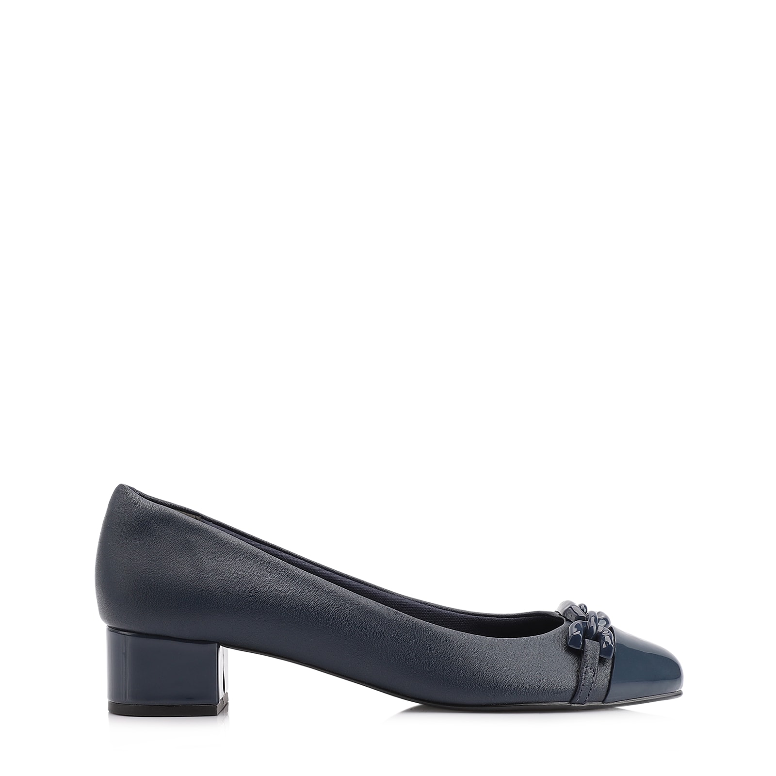 Scarpin Bridão Alt Azul /Verniz Azul