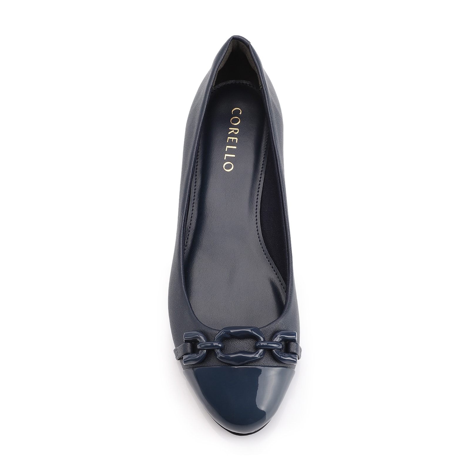 Scarpin Bridão Alt Azul /Verniz Azul