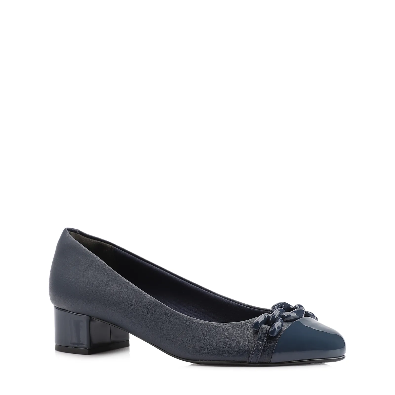 Scarpin Bridão Alt Azul /Verniz Azul