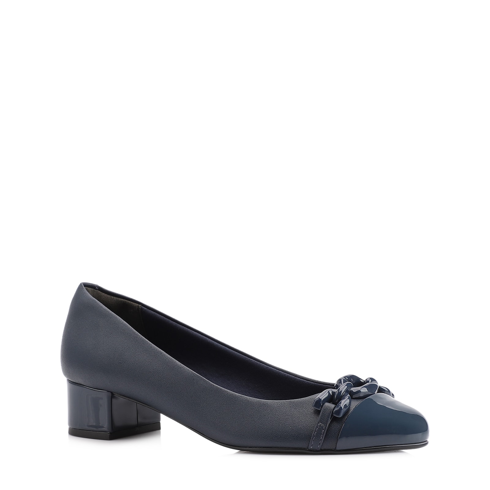 Scarpin Bridão Alt Azul /Verniz Azul