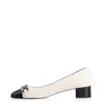 Scarpin Bridão Alt Off White/Verniz Preto - imagem 4