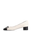 Scarpin Bridão Alt Off White/Verniz Preto - imagem 4