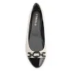 Scarpin Bridão Alt Off White/Verniz Preto - imagem 5