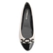 Scarpin Bridão Alt Off White/Verniz Preto - imagem 5
