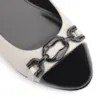 Scarpin Bridão Alt Off White/Verniz Preto - imagem 6