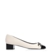 Scarpin Bridão Alt Off White/Verniz Preto - imagem 2