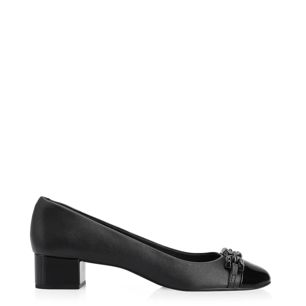 Scarpin Bridão Alt Preto/Verniz Preto - imagem 3