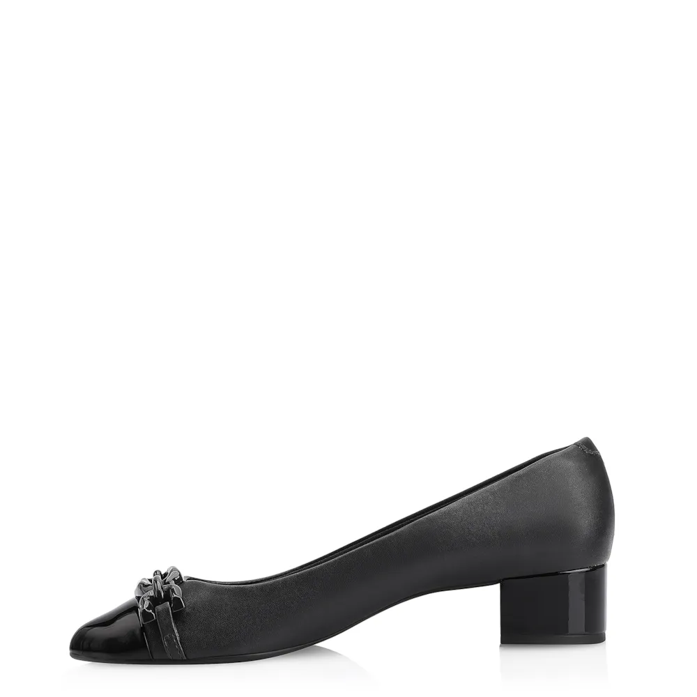 Scarpin Bridão Alt Preto/Verniz Preto - imagem 5